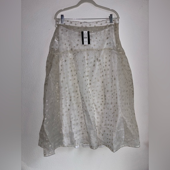 Maryam Nassir Zadeh X J.Crew drop-waist polka dot embroidered silk skirt 6 - Picture 3 of 6